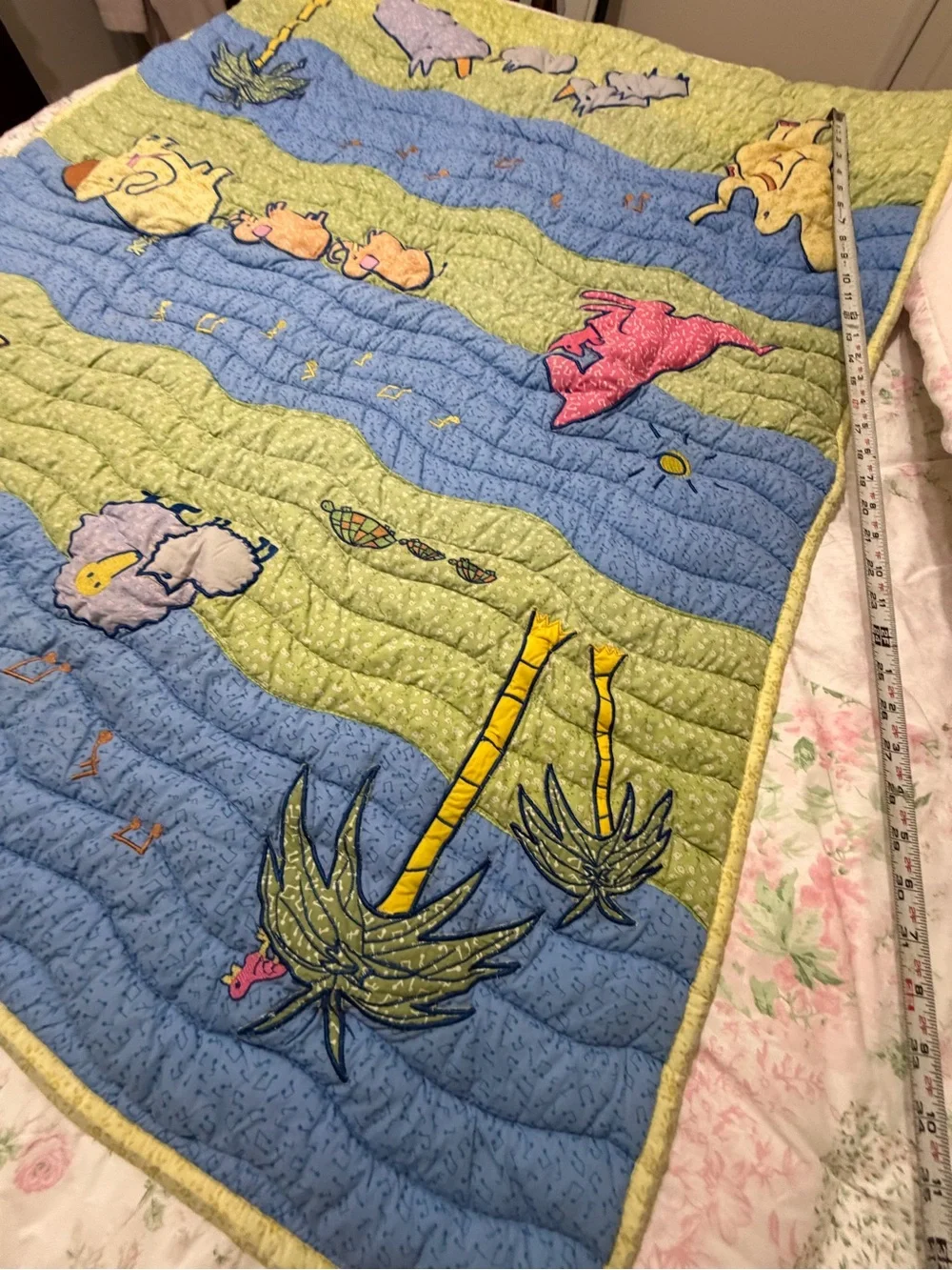 Vintage 1999 Car’s John Lennon real love/musical parade baby crib, quilt, rare